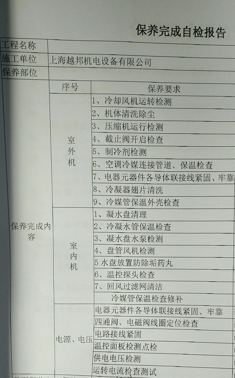 辦公室中央空調保養內容