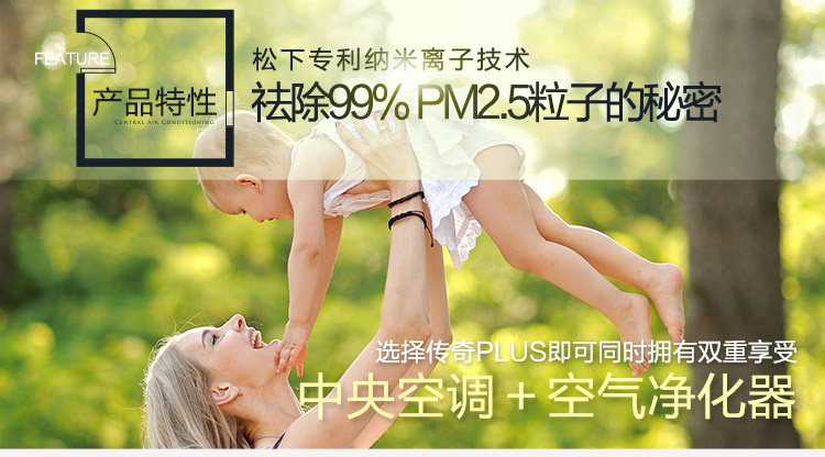 松下nanoe-G凈化傳奇PLUS一拖一風管機